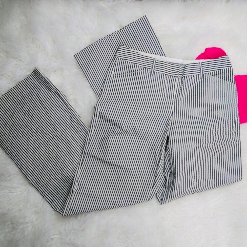 @ Express 2 White Grey Striped Trouser Pant Editor